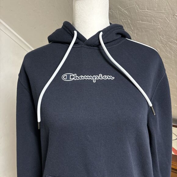 Champion Women’s  Legacy Sport Tech ‎ Hooded Sweatshirt W/arm Strips Size Small - Picture 2 of 8